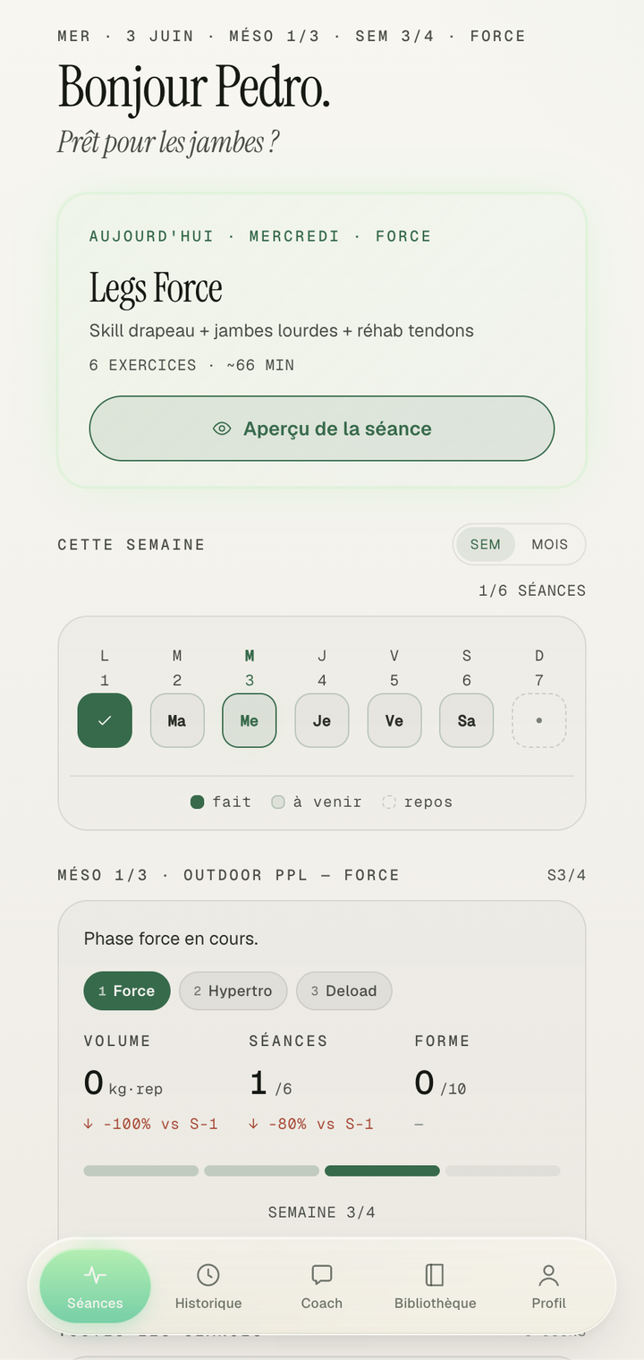 L'app Ype · thème clair
